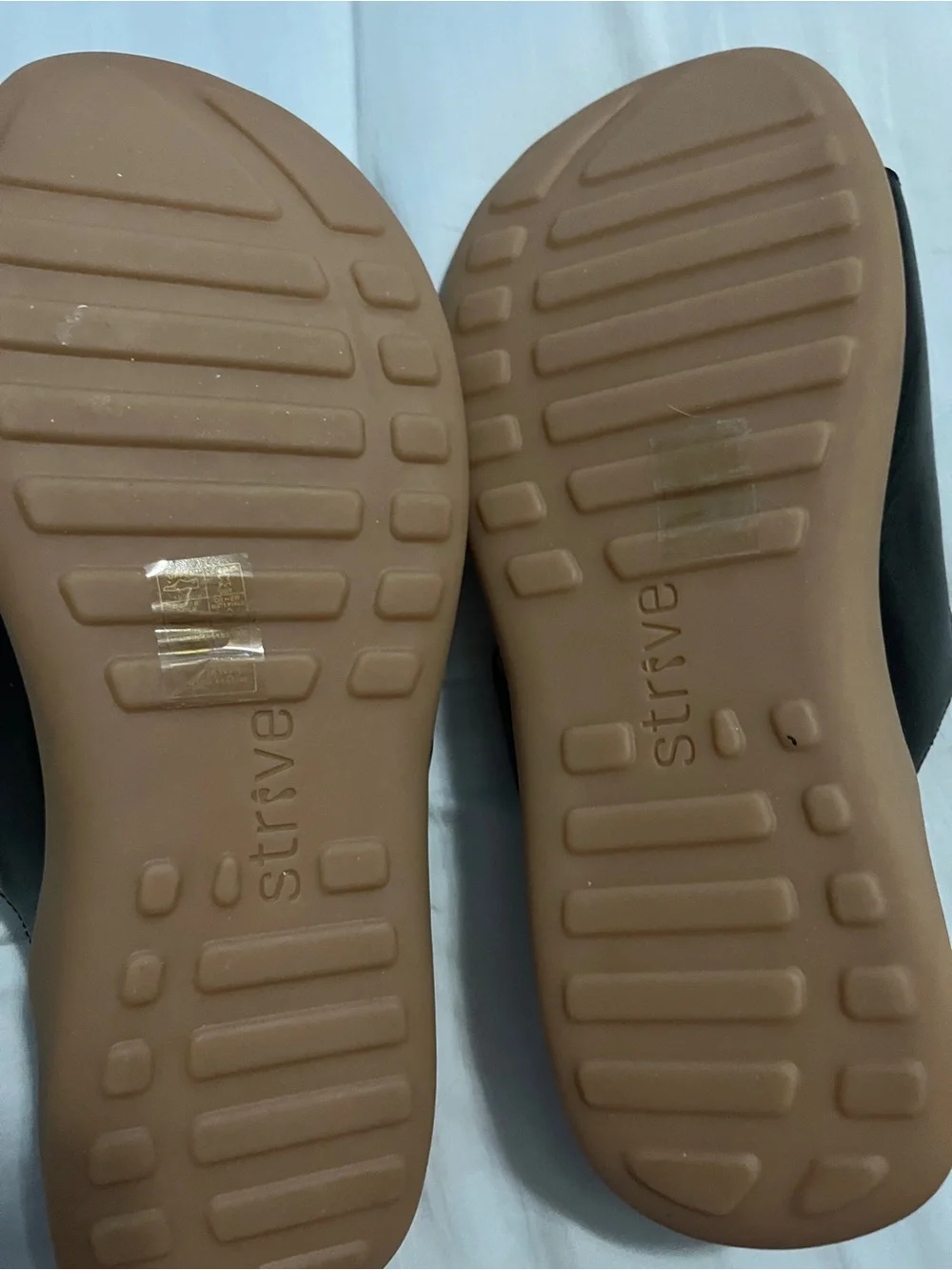 NWOT- Strive Capri Sandals, Tan, Size 10
